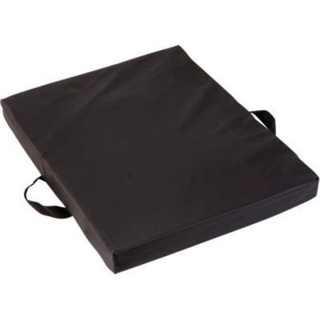 HEALTHSMART DMI Reversible Gel Foam Seat Cushion with Nylon Cover, 16in x 20in x 2in, Black 513-7644-0200